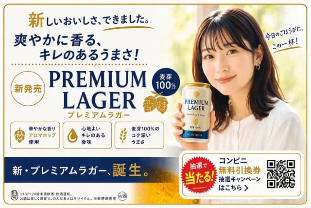 Japanese Beer Advertisement Banner preview image 1