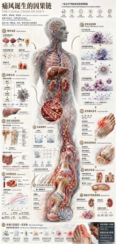 Chinese Medical Gout Infographic Poster preview image 1