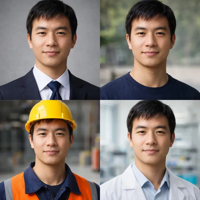 4-Panel Professional Avatar Grid preview image 1
