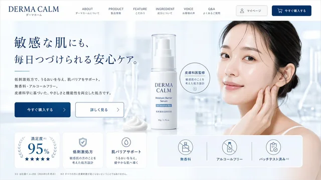 Skincare E-commerce Landing Page Mockup preview image 1
