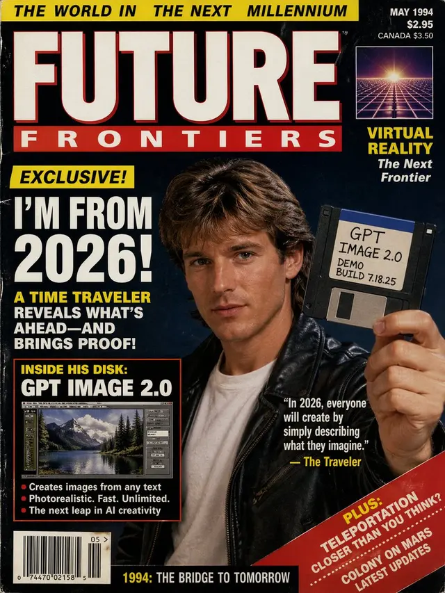 1990s Time Traveler Magazine Cover preview image 1