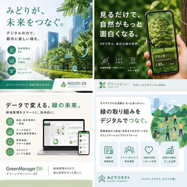 Japanese Green-Tech Promo Collage preview image 1