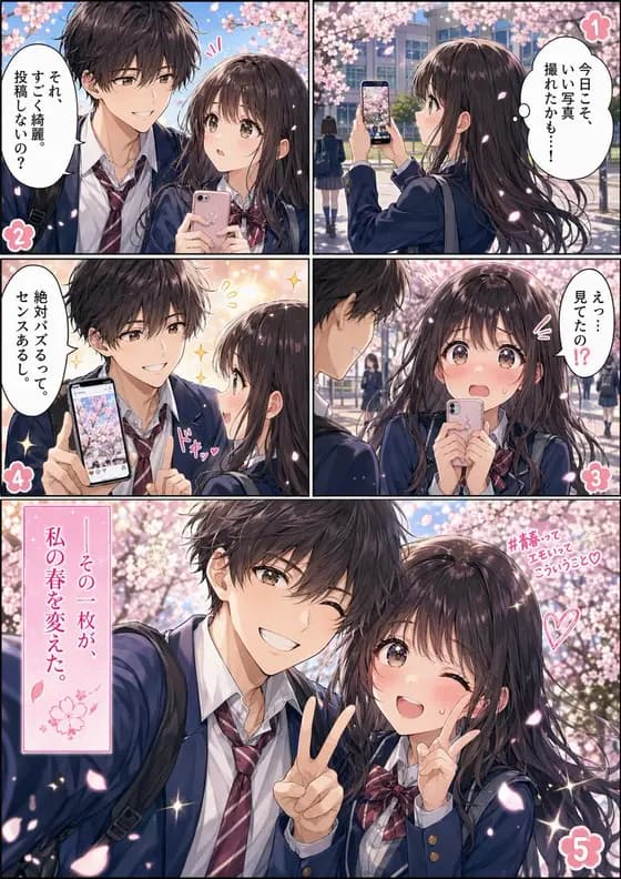 Spring School Romance Manga Page preview image 1