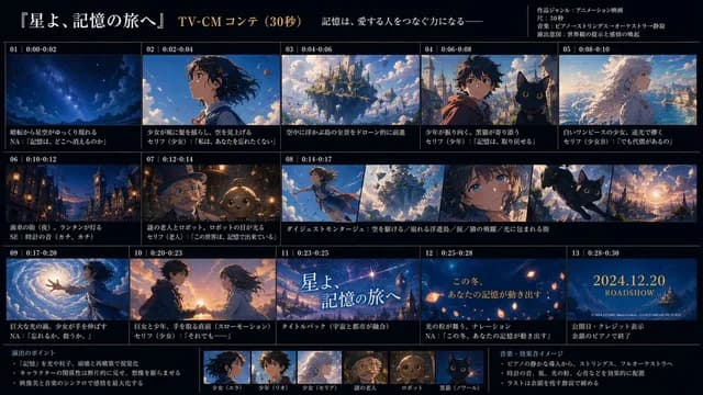 Anime TV CM Storyboard Sheet preview image 1