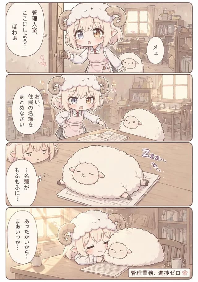 Cute Sheep Girl Office Manga Page preview image 1