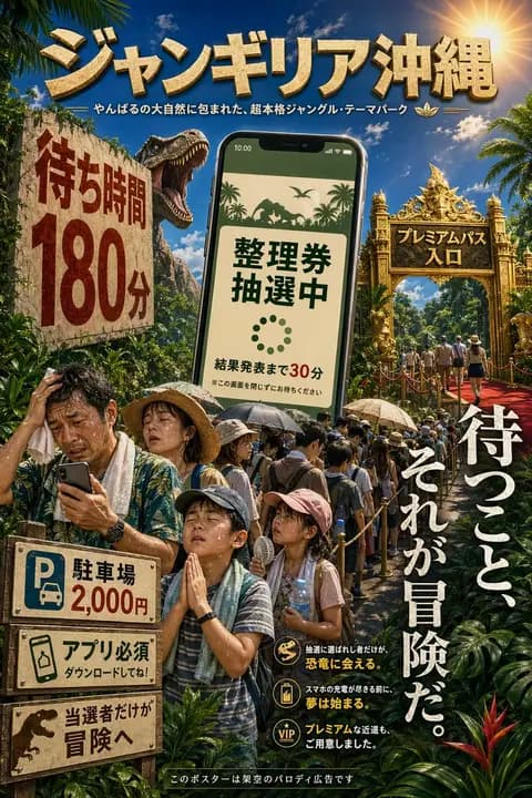 Japanese Jungle Theme Park Parody Poster preview image 1