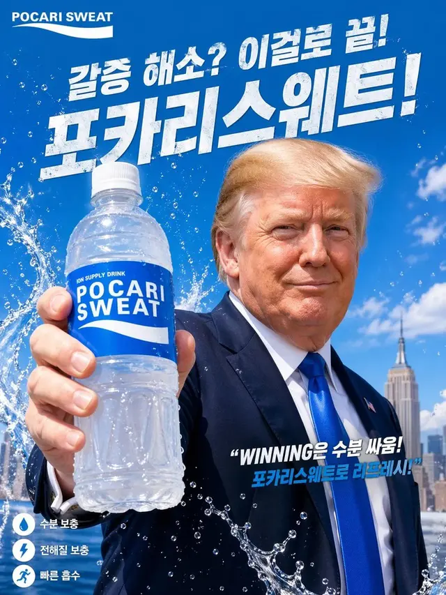 Korean Sports Drink Celebrity Ad Poster preview image 1