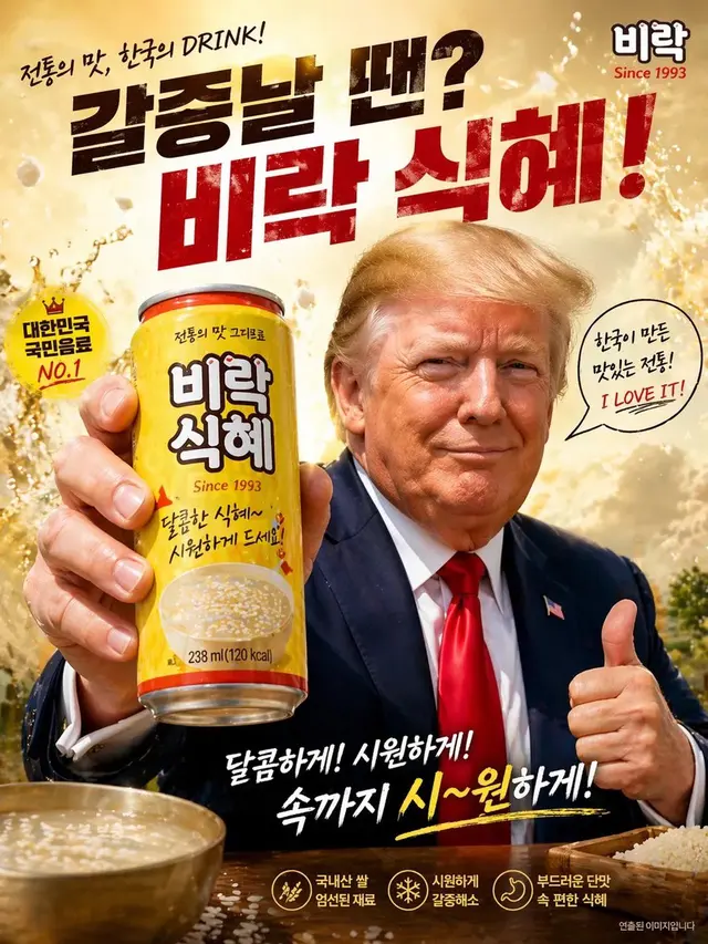 Korean Rice Drink Parody Ad Poster preview image 1