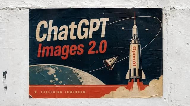 Retro ChatGPT Space Poster preview image 1