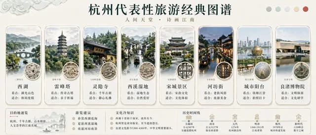 Hangzhou Travel Infographic Poster preview image 1