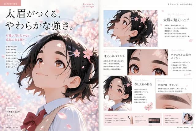 Anime Beauty Magazine Eyebrow Feature preview image 1