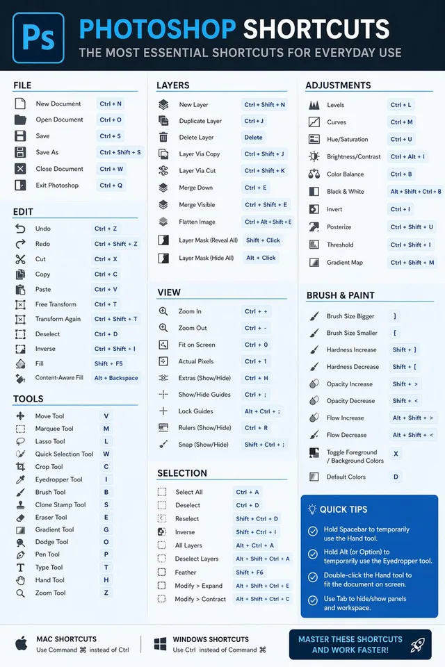 Software Shortcut Infographic preview image 1