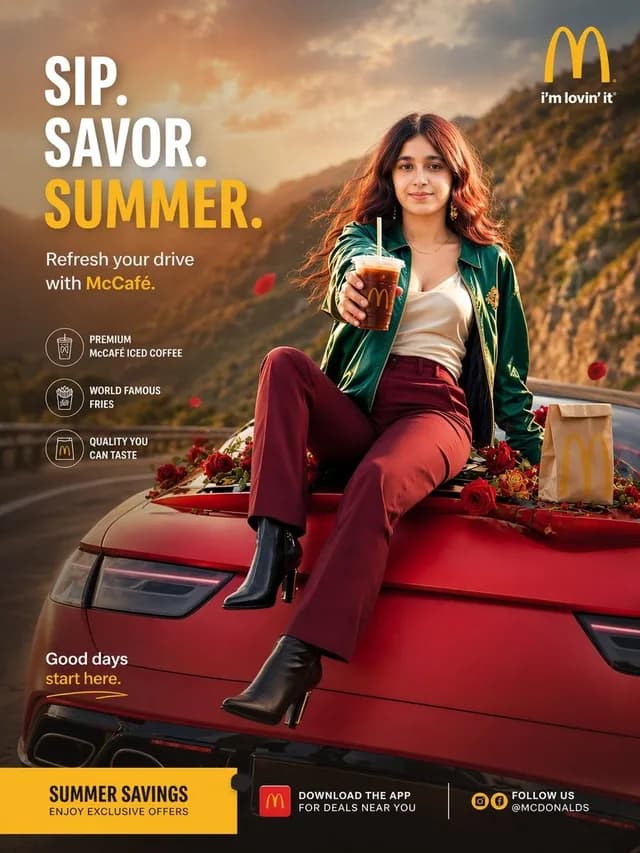 Summer McCafé Mountain Road Ad preview image 1