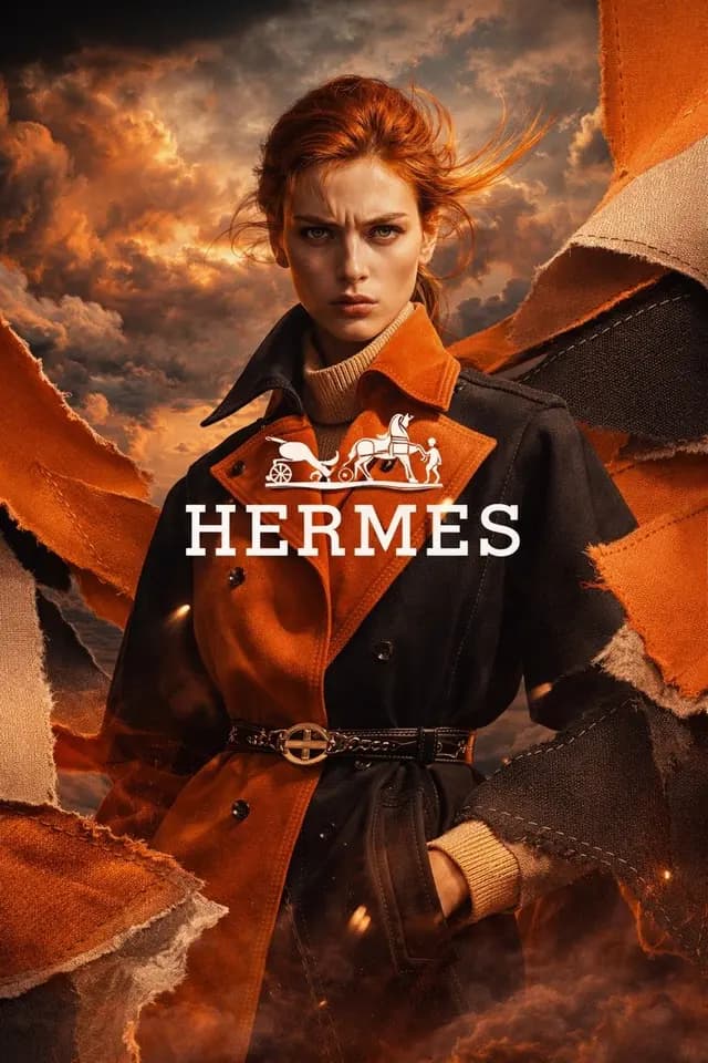 Luxury Trench Fashion Ad preview image 1