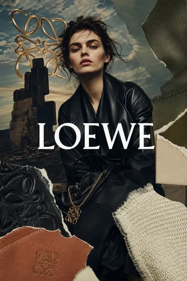 Luxury Leather Fashion Collage Ad preview image 1