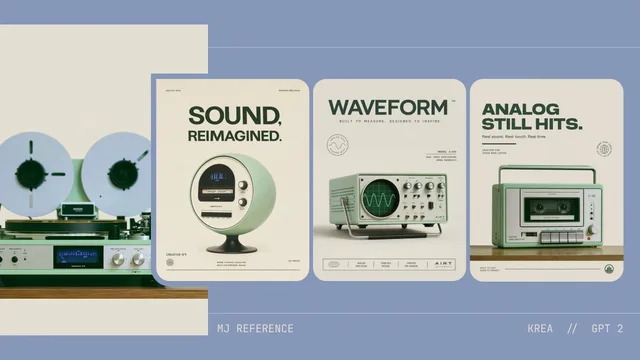 Retro Audio Concept Poster Board preview image 1