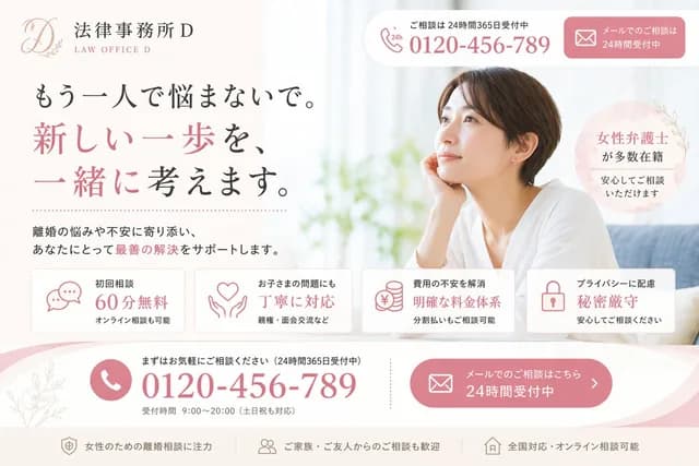 Elegant Japanese Divorce Law LP Hero preview image 1