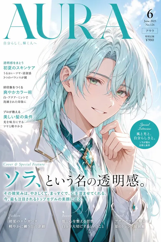Japanese Aqua Fashion Magazine Cover preview image 1