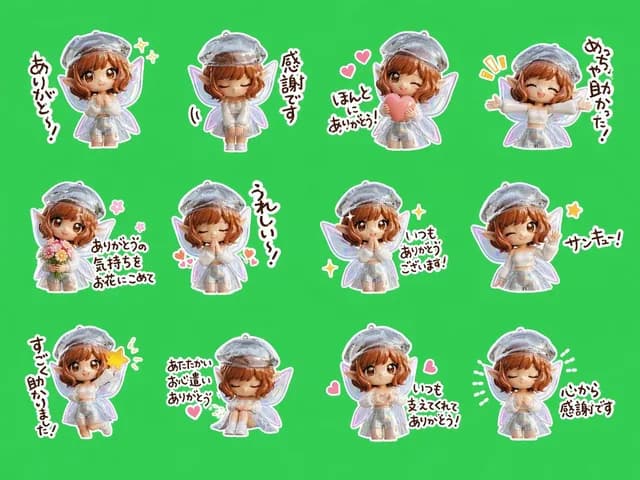 Chibi Fairy Thank-You Sticker Sheet preview image 1