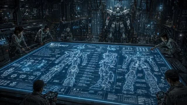 Sci-Fi Mech Blueprint Hangar preview image 1