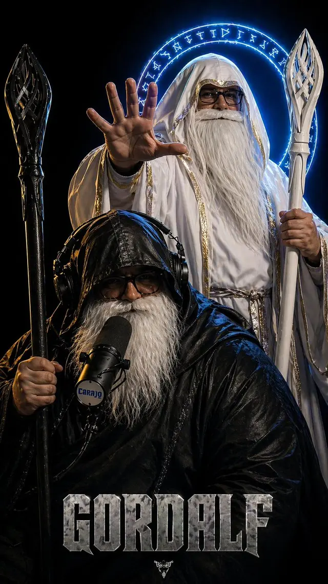 Dark Fantasy Wizard Podcast Poster preview image 1