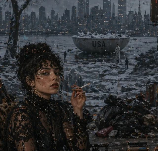 Dystopian Woman by Frozen Waterfront preview image 1