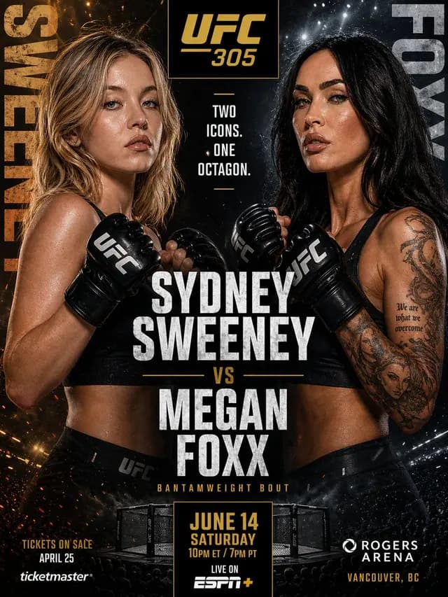 UFC-Style Women's Fight Poster preview image 1