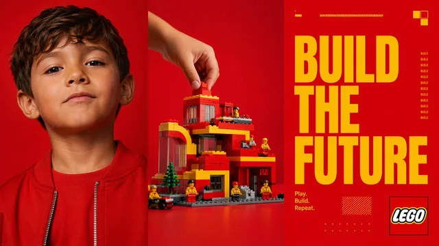 Red Triptych Build the Future Poster preview image 1