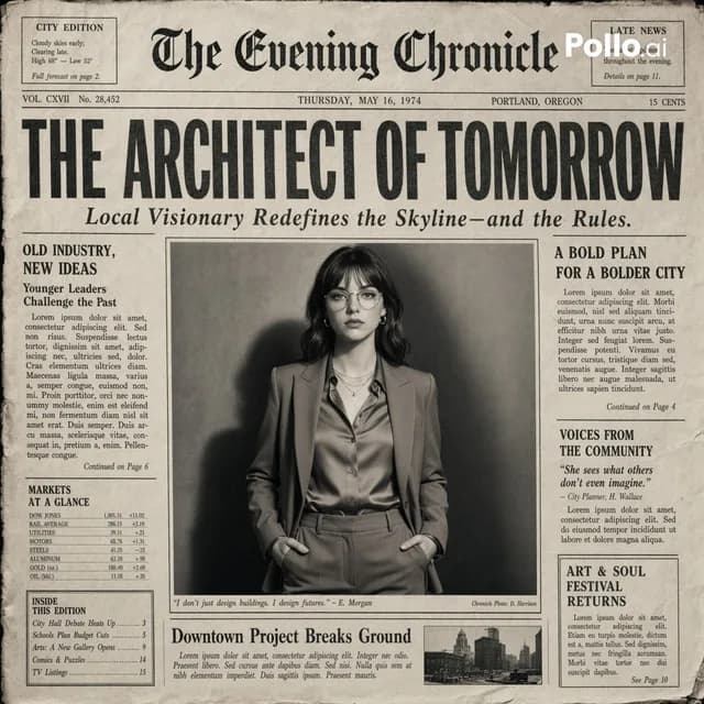 Vintage Newspaper Front Page Generator preview image 1
