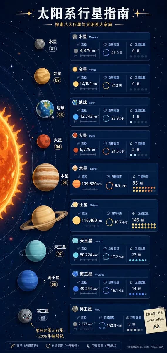 Solar System Infographic Poster preview image 1