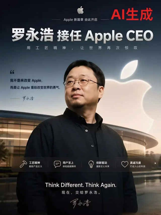 Fake Apple CEO Announcement Poster preview image 1
