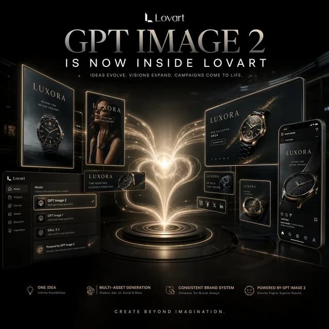 Luxury AI Campaign Launch Poster preview image 1