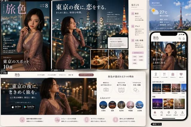 Tokyo Night Travel Brand Mockup preview image 1