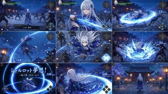 Anime RPG Sword Attack Storyboard preview image 1