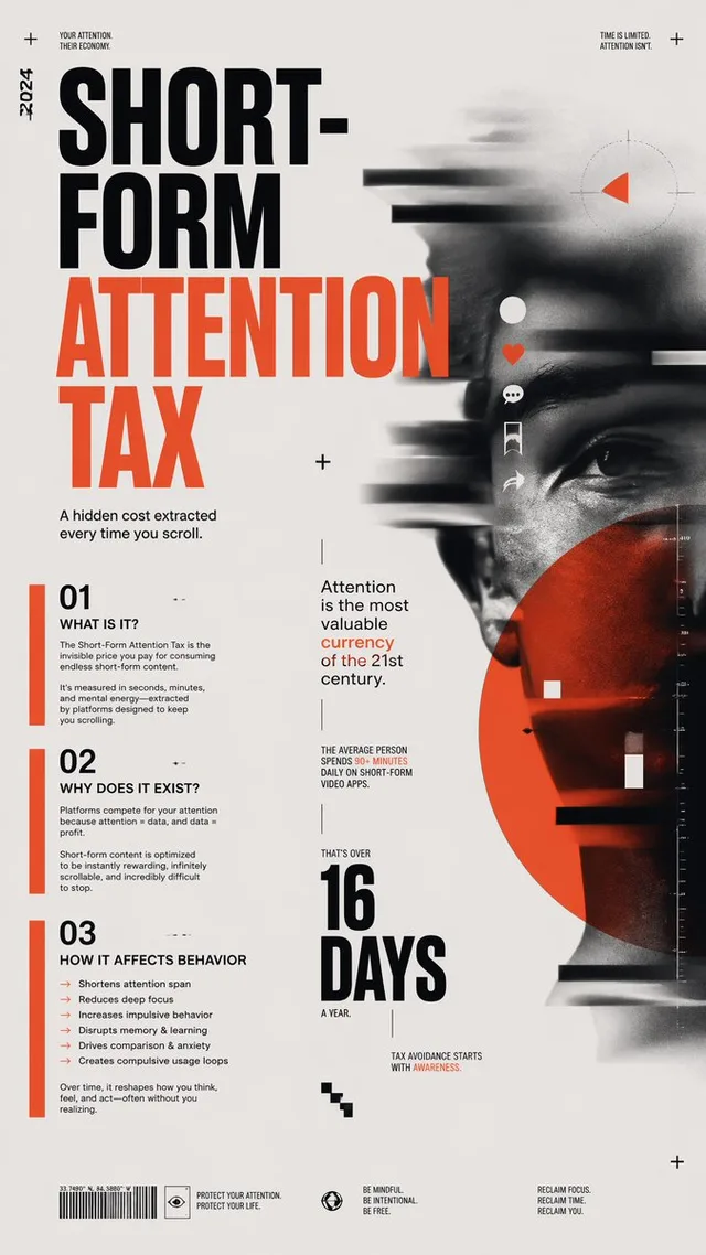 Short-Form Attention Tax Poster preview image 1