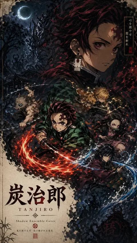 Shadow Ensemble Movie Poster Template preview image 1