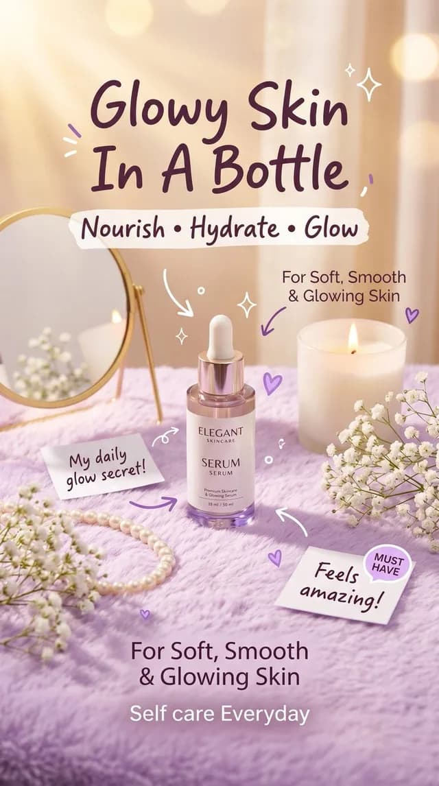 Pastel Luxury Skincare Ad preview image 1