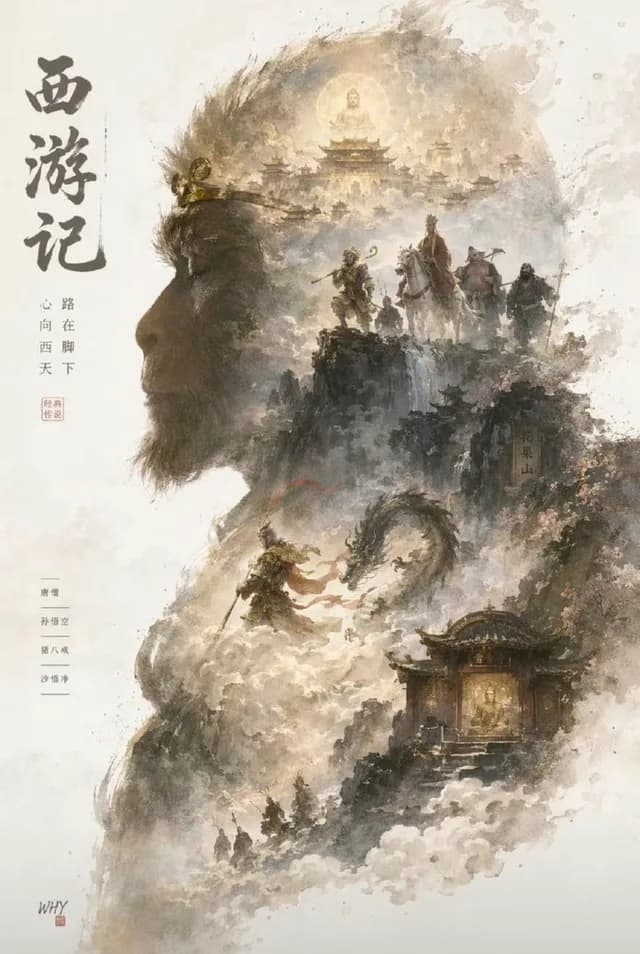 Journey to the West Ink Poster preview image 1
