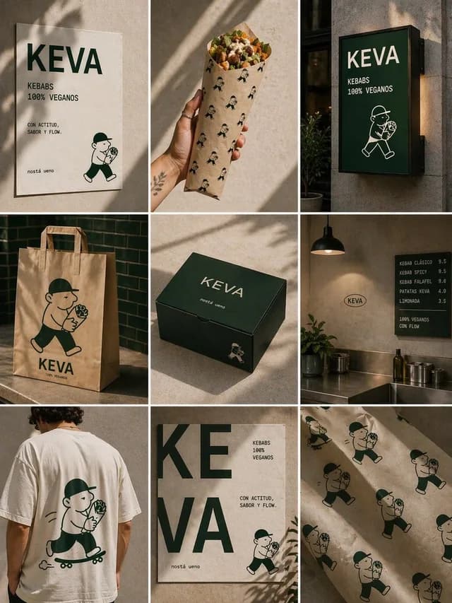 KEVA Vegan Kebab Brand Moodboard preview image 1