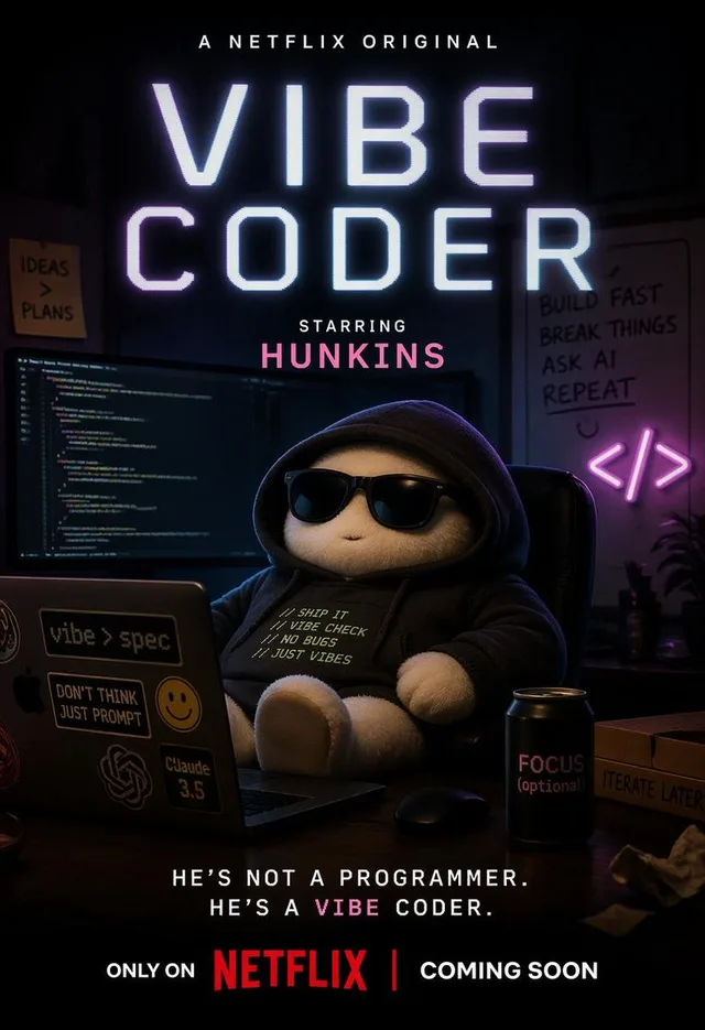 Netflix-Style Vibe Coder Poster preview image 1