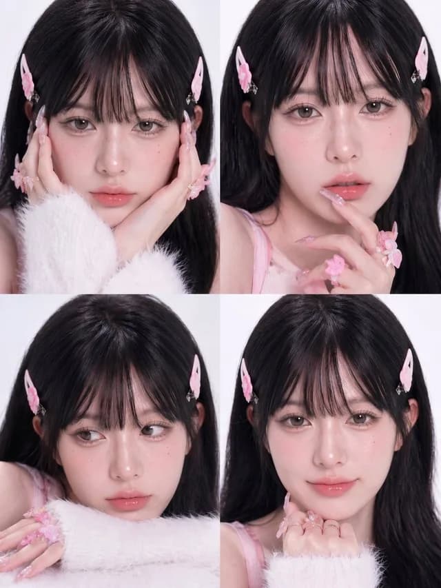 Pink Kawaii Beauty Collage preview image 1