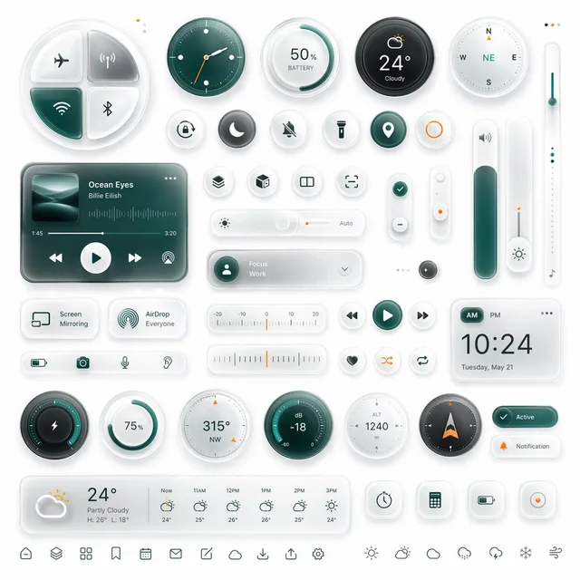 Glassmorphism Smart UI Kit preview image 1