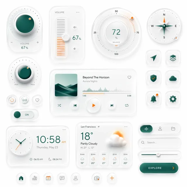 Neumorphic Smart UI Kit preview image 1