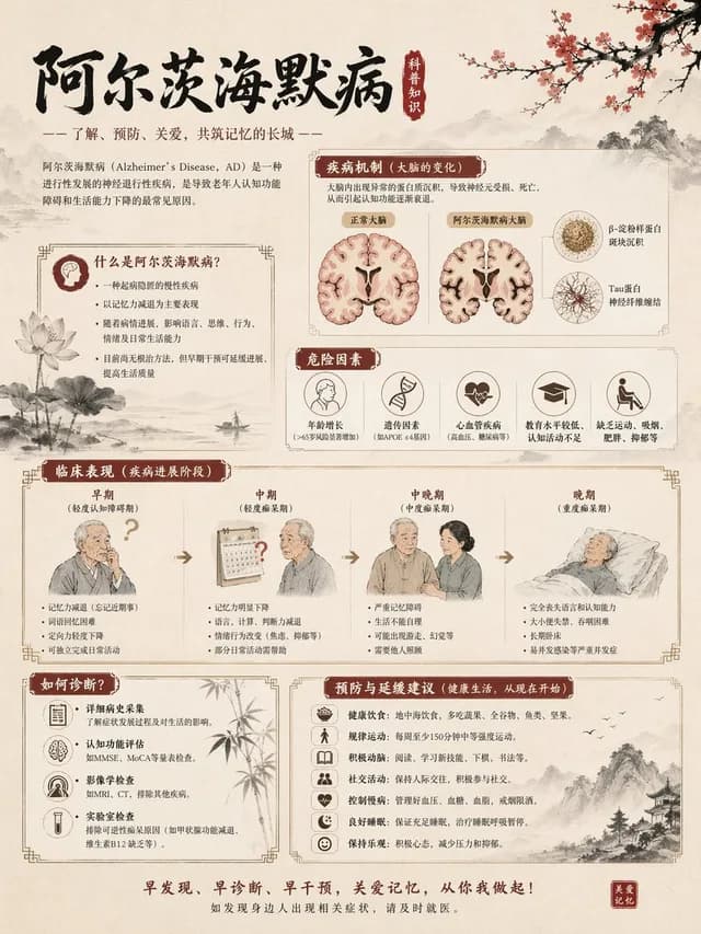 Chinese Alzheimer’s Awareness Infographic preview image 1