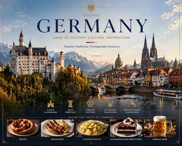 Luxury Germany Travel Poster preview image 1