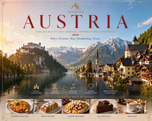 Luxury Austria Travel Poster preview image 1