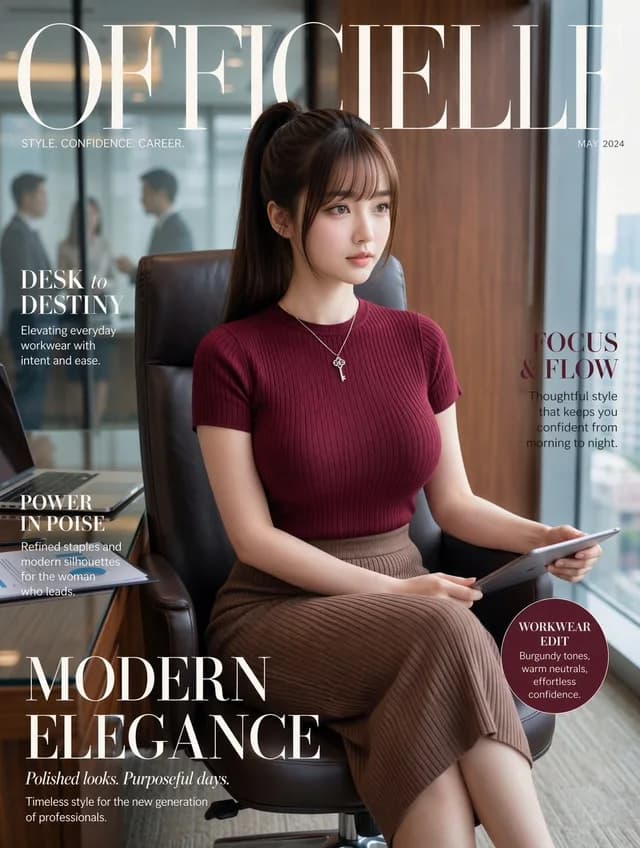 Office Fashion Magazine Cover preview image 1