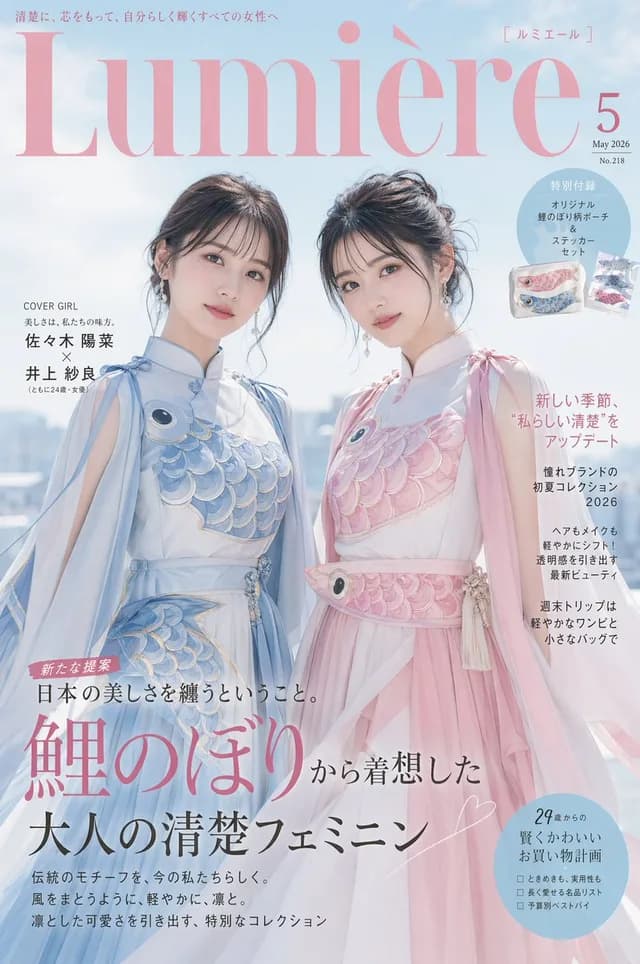 Japanese Fashion Cover with Koinobori Dresses preview image 1