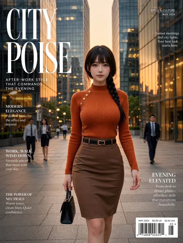 Elegant City Fashion Magazine Cover preview image 1