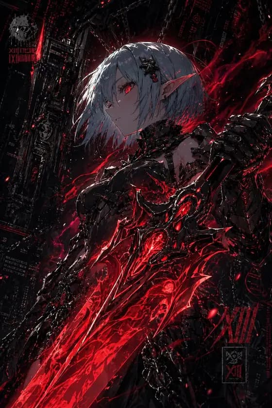 Dark Cyber Elf With Crimson Blade preview image 1